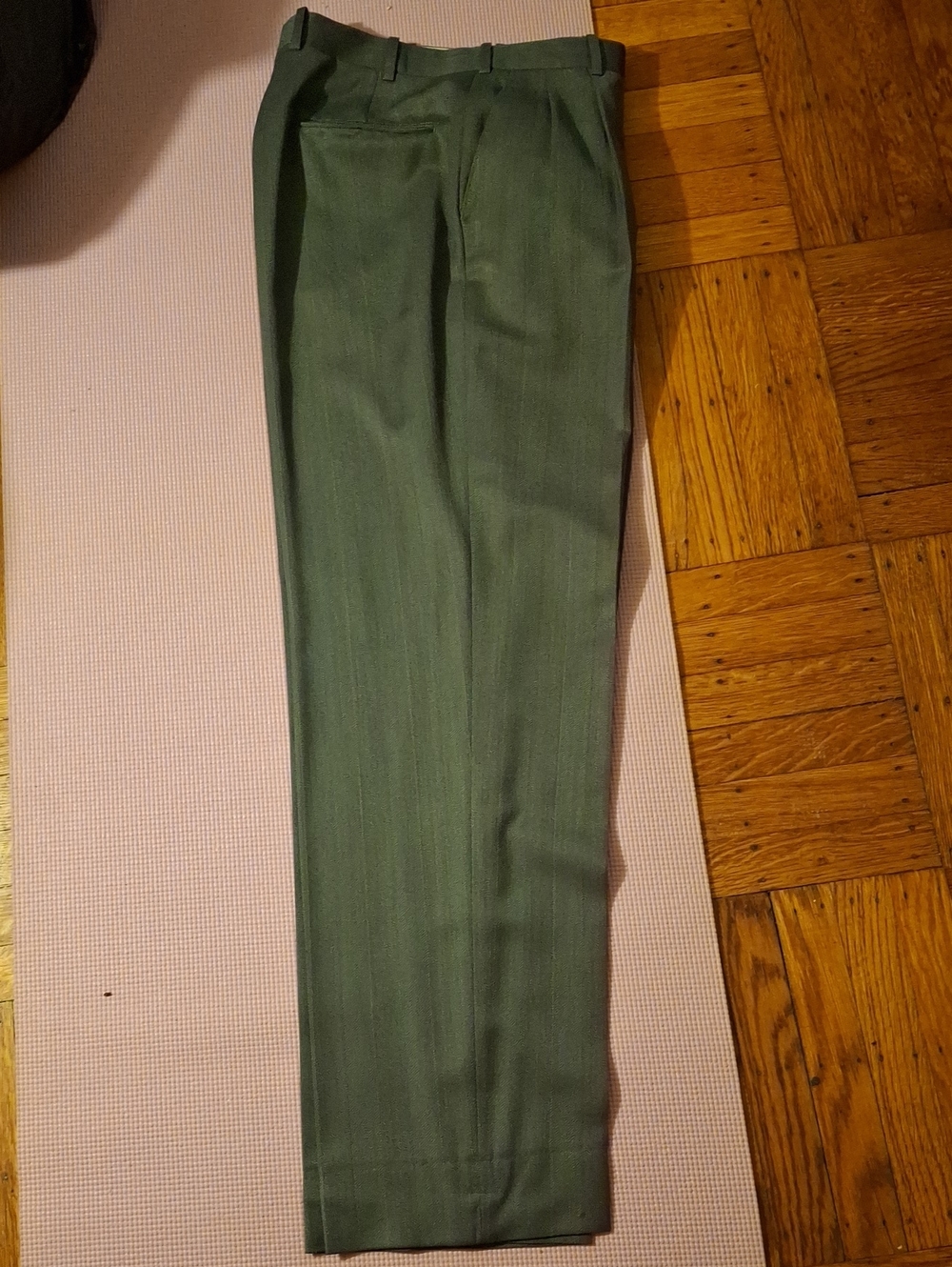 Classic Men's Dress Pants in Olive Green
